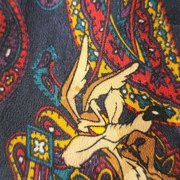 1995 Vintage RARE Looney Tunes Mania silk tie - Picture 8 of 8